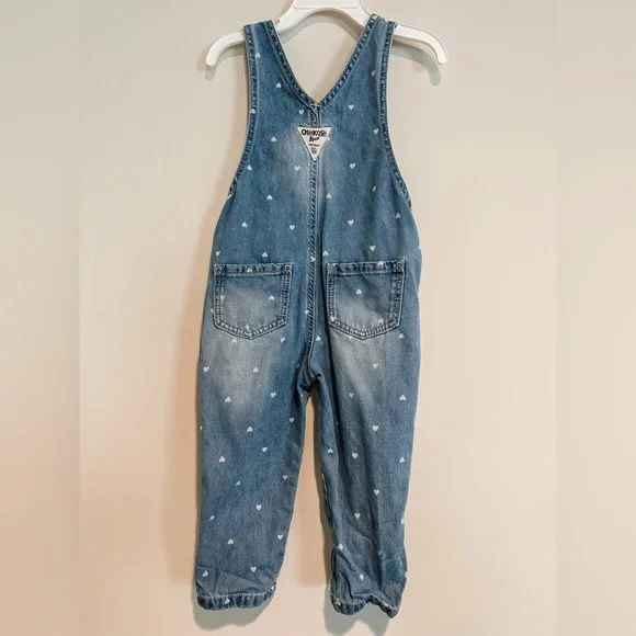 OshKosh B’Gosh Toddler Girls Jean Overall Pants Size 2T - Picture 2 of 3